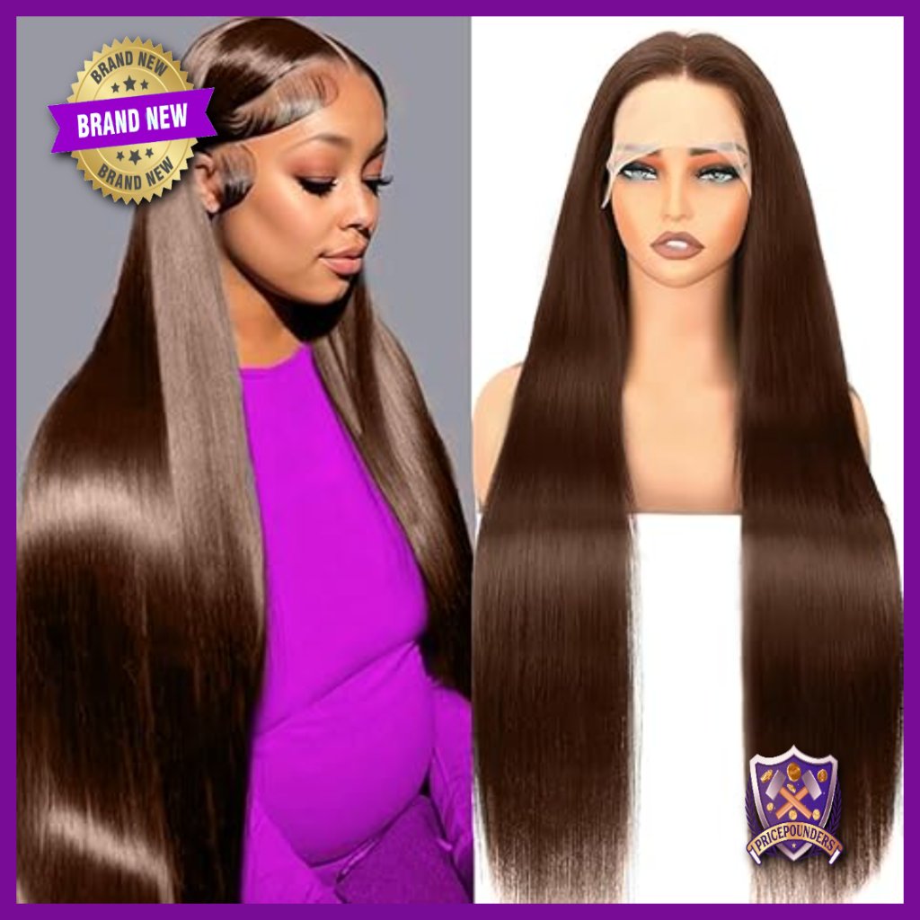 13x6 Hd Lace Front Human Hair Wig 200 Density Straight Pre Plucked